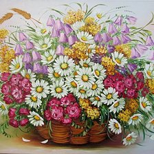 Схема вышивки «полевой букет»