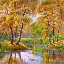 Схема вышивки «осень золотая»