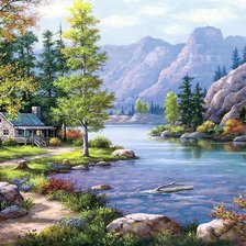 Схема вышивки «приморская красота»