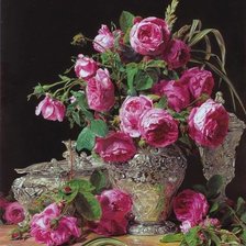 Схема вышивки «розы»