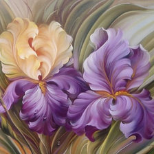 Схема вышивки «ирис»