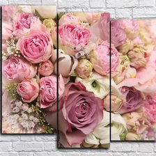 Схема вышивки «Модульная картина - Нежный букет (общий вид)»