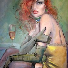 Схема вышивки «девушка»