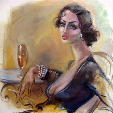 Схема вышивки «девушка»