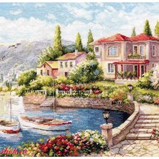 Схема вышивки «Утро на побережье»