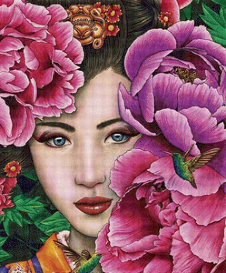 Восточная красавица - японка, женщина, девушка - предпросмотр