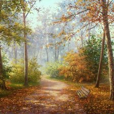 Схема вышивки «Осенняя дорога»