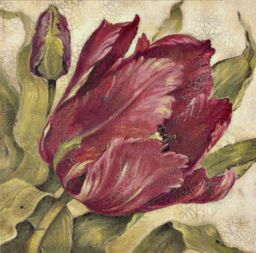 Винтаж - винтаж. тюльпан. - предпросмотр