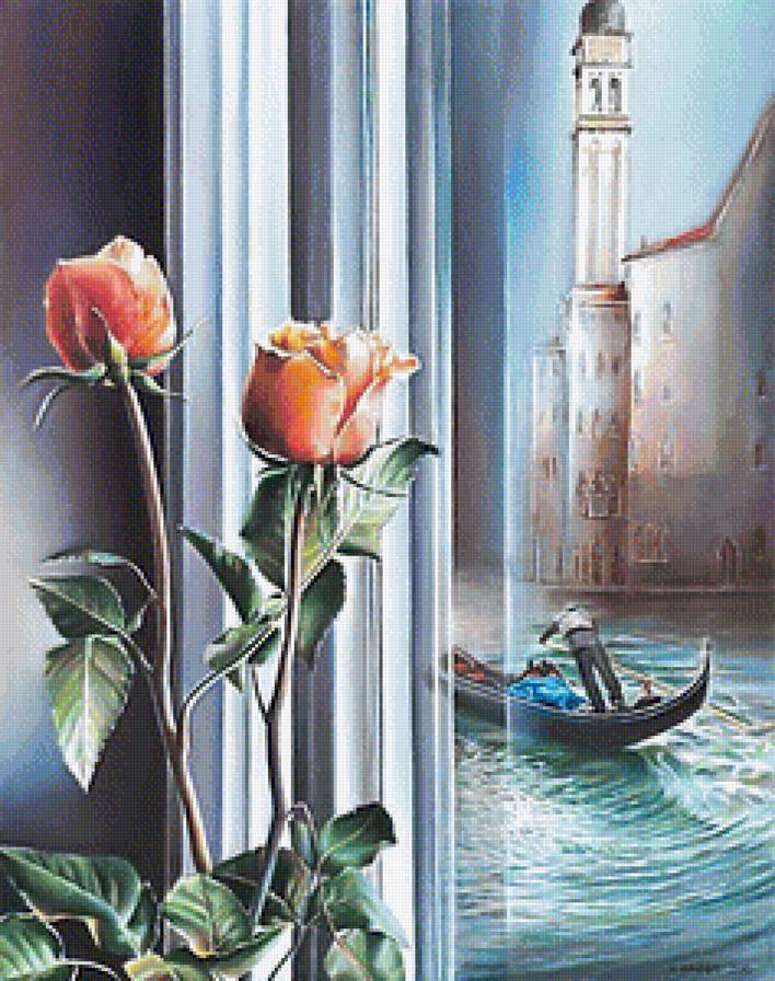 По картине худ. Виктора Хэджиа "Венеция" - живопись., пейзаж - предпросмотр