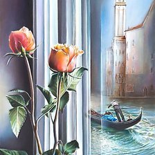 Схема вышивки «По картине худ. Виктора Хэджиа "Венеция"»