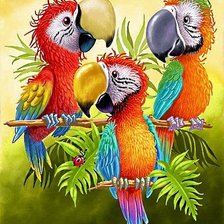 Схема вышивки «дружная семейка»