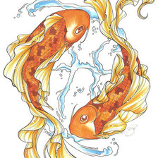 Схема вышивки «Кои»