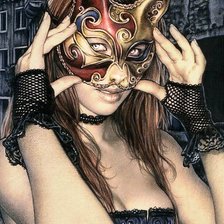 Схема вышивки «маска»