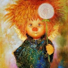 Схема вышивки «Ангел с одуванчиком»