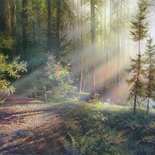 Схема вышивки «лес»