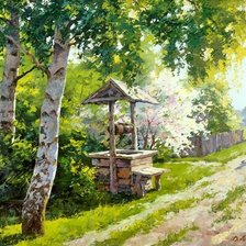 Схема вышивки «Деревня»