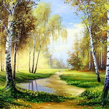 Схема вышивки «лес»