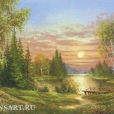 Схема вышивки «пейзаж»