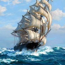 Схема вышивки «парусник»