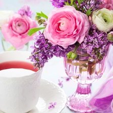 Схема вышивки «flower tea»