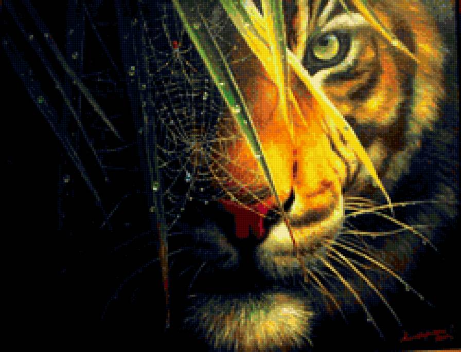 Терпение. Автор Алатырский В.В. - природа, тигр, животные - предпросмотр