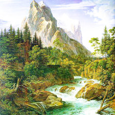 Схема вышивки «Горная речка»