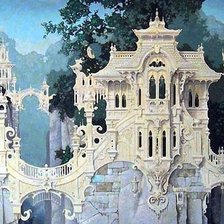 Схема вышивки «Воздушный замок Дэниела Мерриам 4»