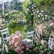 Схема вышивки «сад»