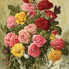 Схема вышивки «великолепный букет»