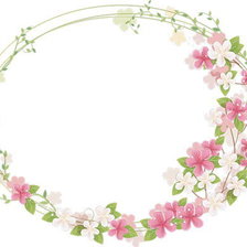 Схема вышивки «Рамка из цветов»