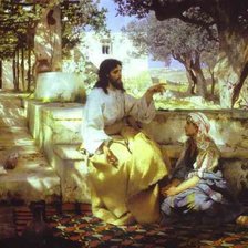 Схема вышивки «Pan Jezus w domu Marty i Marii»