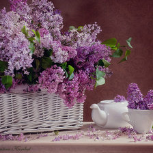 Схема вышивки «сирень»