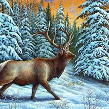 Схема вышивки «олень»