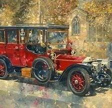 Схема вышивки «Винтажный автомобиль»