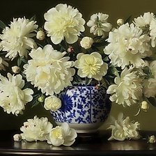 Схема вышивки «пионы»