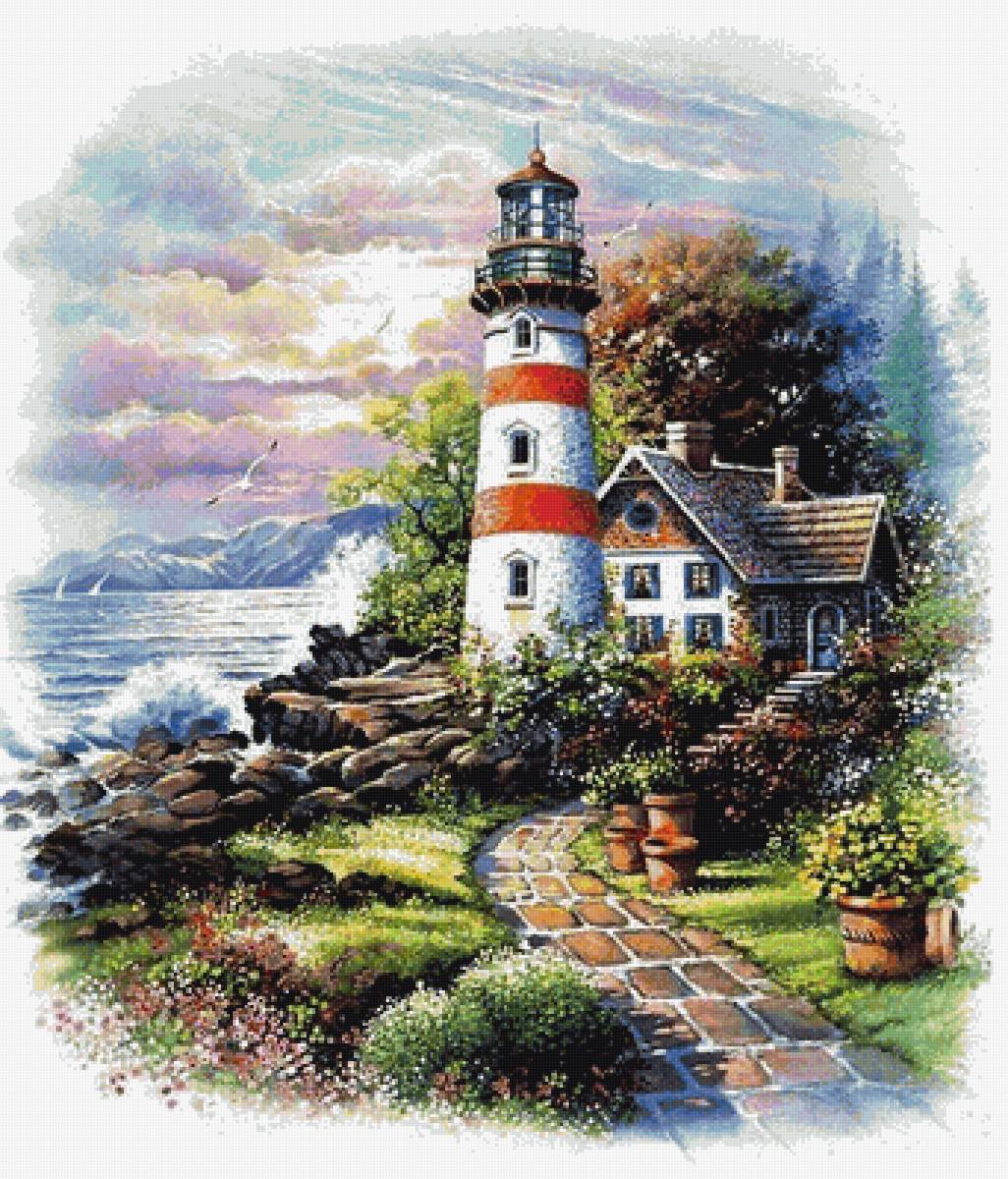 Маяк - море, пейзаж, природа - предпросмотр