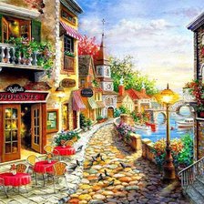 Схема вышивки «Приморская улочка»