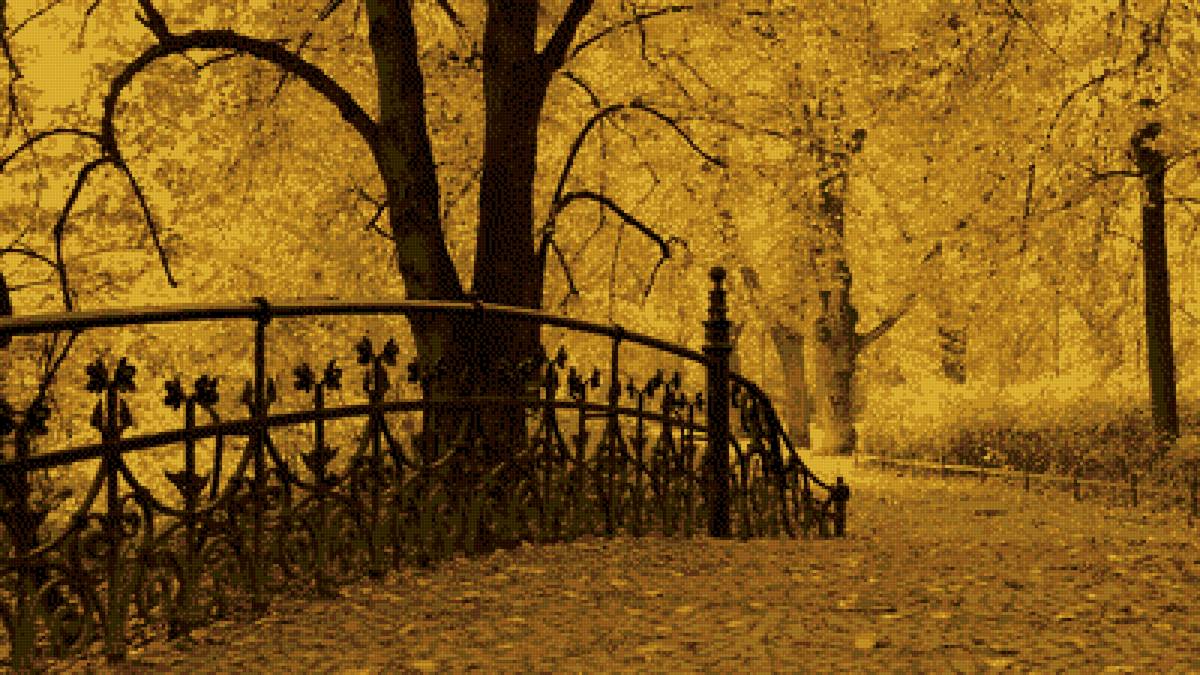 парк - парк осень аллея мост - предпросмотр