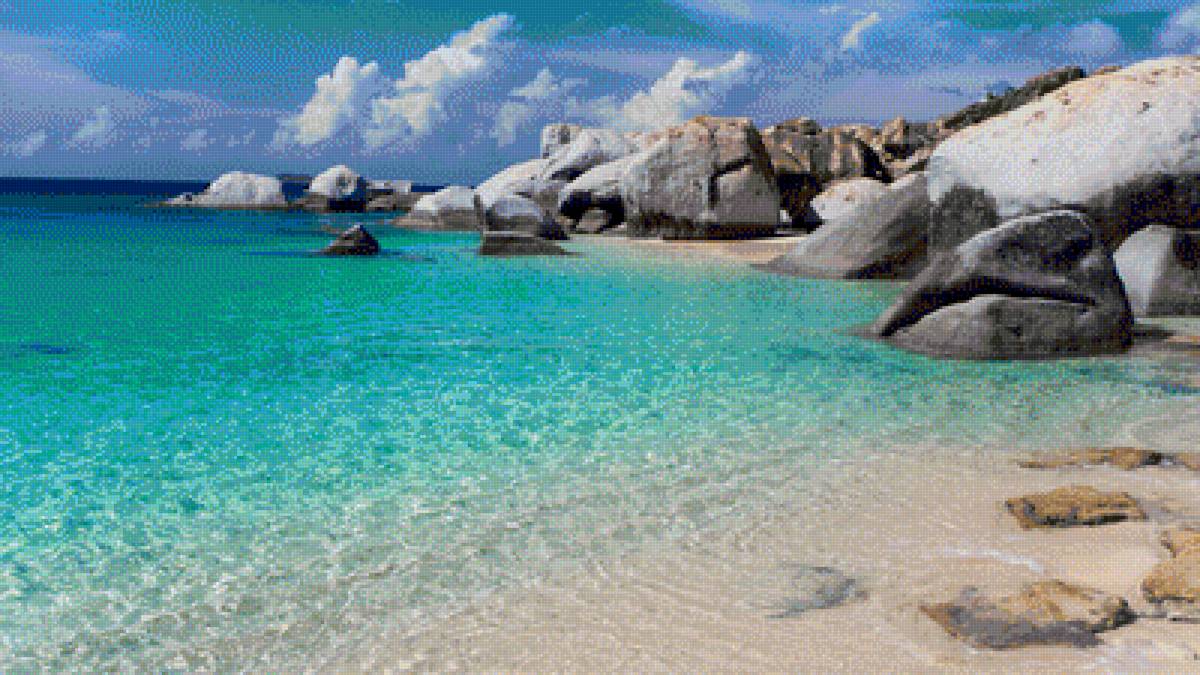 голубое море - море, скалы - предпросмотр