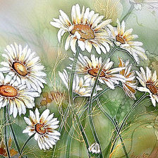 Схема вышивки «цветы на шелке»