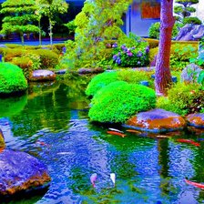 Схема вышивки «Ручей в саду»