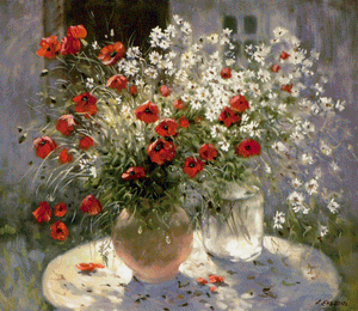 ваза с маками 2 - цветы - предпросмотр