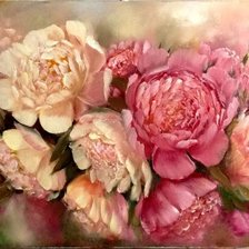 Схема вышивки «пионы»