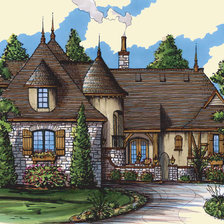 Схема вышивки «старинный замок»