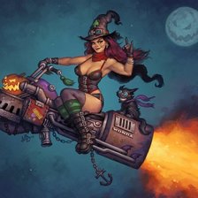 Схема вышивки «Ведьма»