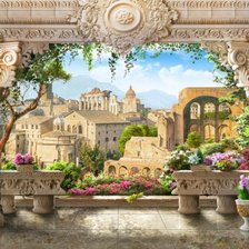 Схема вышивки «ВИД С ТЕРРАСЫ»