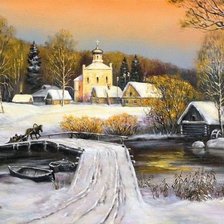 Схема вышивки «Зимний вечер»