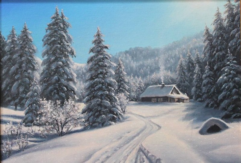 №1251205 - зима, пейзаж - оригинал