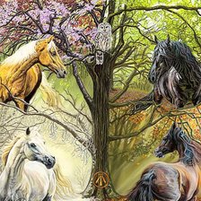 Схема вышивки «времена года»