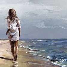 По картине худ. Виктора Бауэра, Прогулка.